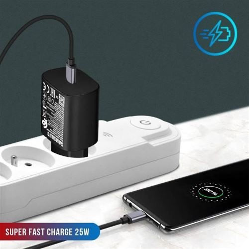 Chargeur de charge ultra rapide 25 W, port USB de type C (sans câble)