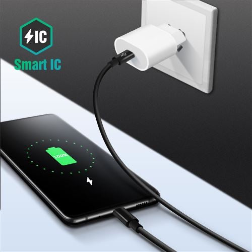 Chargeur de charge ultra rapide 25 W, port USB de type C (sans câble)